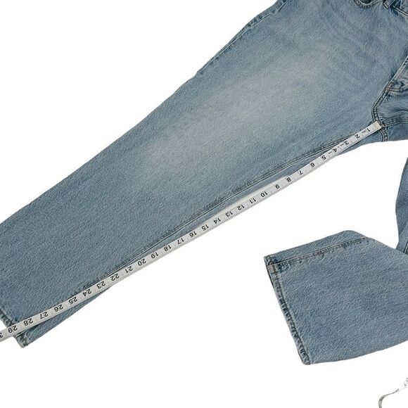 Old Navy high-rise slouchy straight jeans with patched knee detail size 14 - Picture 5 of 7